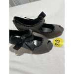 Woman’s Velvet Heart Gray Fabric With gray Stitching Open Toe Size 7.5 Photo 1