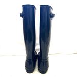 Hunter  Original Tall Glossy Navy Blue Rain Boots Tall Size 8 Photo 3