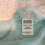 PINK - Victoria's Secret Victoria’s Secret Pink Cozy Sherpa Plush Mint Turquoise Hooded Robe Size XS Photo 3