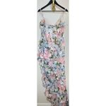 Elliatt  Wilhelmina Floral Print Ruffle Chiffon Maxi Dress in Pink Multi Size XL Photo 6