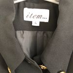 Black Dress with Gold Buttons & Flounce Hem 4 Photo 2