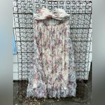 Faeriesty Ruched Bustier Ruffle Trim Hem Floral Print Tube Corset Dress 5X Photo 4