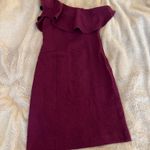 Lilly Pulitzer Bordeaux One-Shoulder Dress Amarena Cherry Knit Pucker Jacquard Photo 0