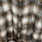 American Eagle  Plaid Flannel Button-Up Shirt Viscose Blend Size Medium Photo 2