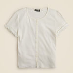 J.Crew  Fine rib crochet-trim cardigan Photo 0