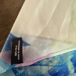 100% Silk Scarf Mongolian Art Print Woman with Instrument Large Square Wrap Photo 4