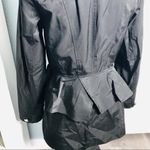 Jessica Simpson Black Peplum Trench Raincoat Size Small Photo 7