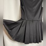 Cushnie et Ochs V Neck Pleated Silk Wool Black Sleeveless High Low Peplum Top 4 Photo 6
