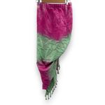 Just Bee Queen Tulum Ombre Tie Dye Green & Pink Ruched Swim‎ Coverup Skirt Sz M Size M Photo 3