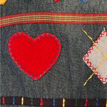 Vintage Napa Valley 90s Denim Embroidered Cottagecore Hearts Flowers Vest M Blue Size M Photo 9