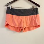 Lululemon Run Speed Shorts Block-It Pocket Grapefruit Heathered Black Size 8 Photo 2
