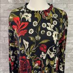 Maurice's  24/7 Black and Red Floral Long Sleeve Dress Photo 1