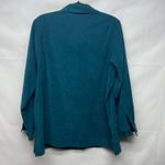 Tan Jay Vintage Faux Suede Women's Shacket Shirt Size 14 Teal Blue Photo 4