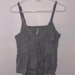 Free People Gray Ruffled Tank Top Photo 1