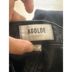 AGOLDE Women's  Distressed Frayed‎ Hem High Waisted 90's Jeans Black Size 29 Photo 3