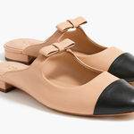 J. Crew | Cap Toe Bow Mules Tan Size 12 Photo 0