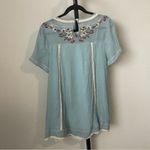 Umgee  Meet Me in Paradise Blue Shift Dress Size Medium Photo 5