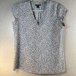 Hilary Radley White and Black V-Neck Top SZ:S Photo 1