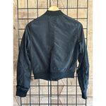 Romeo + Juliet Couture Romeo & Juliet Bomber Jacket Small Black Zip Front Snap Pockets Streetwear Photo 4