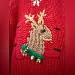 Croft & Barrow  Christmas Cardigan Sweater Holiday Ramie Angora Rabbit Blend NWT Photo 3