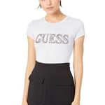 Guess ✨  Womens Beaded Logo Embellished T-Shirt✨ Photo 0