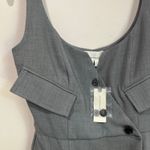 Anthropologie Anthro Gray Blazer Romper Vest Mini Dress Tailored Career Office Chic Sz S Photo 8