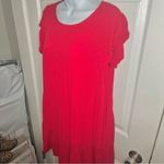 Evelyn Flutter Sleeve Casual Cherry Red Ruffle Tiered Mini Dress Has Pockets L Red Size L Photo 4