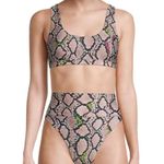 Beach Riot Jeweled Python  Peyton Top Bikini Gym Snakeskin Sexy size medium Photo 1