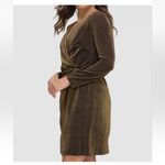 Tommy Hilfiger  Gold Shimmer Knit Sheath Dress Plus Size 22W Photo 2