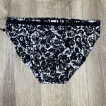DKNY Women's Black/White Floral Moderate Coverage Mesh-Trim Bikini Bottoms sz S Photo 3