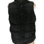 Skies Are Blue  Women’s Large Black Fleece Puffer Vest Photo 0
