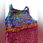 Jantzen Vintage 90s Metallic Hippie Boho Indie Floral Dot One Piece Swimsuit Photo 1