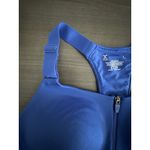 Xersion  Sports Bra Womens Large Blue Front Zip Padded High Support Racerback Photo 3