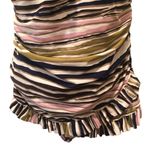 Becca  By Rebecca Virtue Striped Halter Style Ruffle Skirt 1PC Swimsuit Sz. M Photo 4