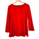 Eileen Fisher Eileen Fisher Viscose Jersey Ballet Neck Flared Red Top Size S Photo 4