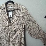 NEW Jonathan Simkhai Lee Linen Blend Midi Dress Painted Floral Size 10 Old Money Black Photo 10