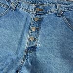 Jordache  vintage Y2K 2000s retro  High-waisted blue button fly denim shorts Photo 2