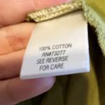 Olive Green Button Front 3/4 Sleeve Pintuck Blouse Top Babydoll Size Large Photo 7