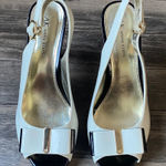 Anne Klein Women’s Black & Cream Slingback Heels Size 6.5 Photo 0