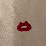 Loft Pink Red Kiss Lips Crewneck Long Sleeve Sweatshirt Sweater XL Photo 3