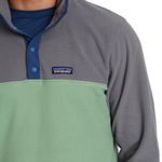 Patagonia Micro D Snap-T Fleece Pullover Sweater Green Gray Color Block Photo 6