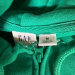 Gap  women's green full-zip hoodie with blue/white lettering size M Photo 3