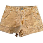 American Eagle  corduroy high rise shorts super stretch tan mustard size 0 boho Photo 0