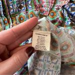 Carolina K bella ruffled blouse hemp cotton blend women’s size XS‎ Green Photo 7