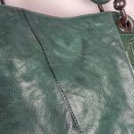 BCBGMAXAZRIA Green Large Hobo Shoulder Leather Bag Photo 8