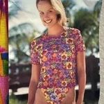 No Boundaries NWT | 90s  Floral Swim Cover Crop Top | Women’s M Photo 1