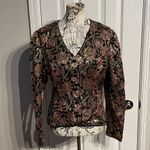 Vintage Scott McClintock Brocade Jacquard Floral Paisley Tapestry Jacket Women's Size 12 Multicolor Multi Photo 1