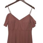 Birdy Grey  Devin Convertible Maxi Bridesmaid Dress Desert Rose Chiffon Size M Photo 1