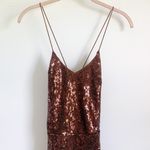 Nasty Gal  “Don’t Cross Me” Brown Sequin Dress Y2K NYE Photo 4