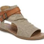 Blowfish Malibu Balla sandals peep toe tan canvas casual women's size 9 Photo 0